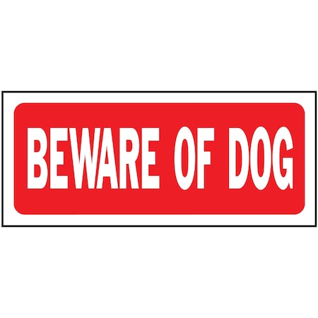 Hy-Ko Beware Of The Dog Sign 6" x 14", 5PK A23001